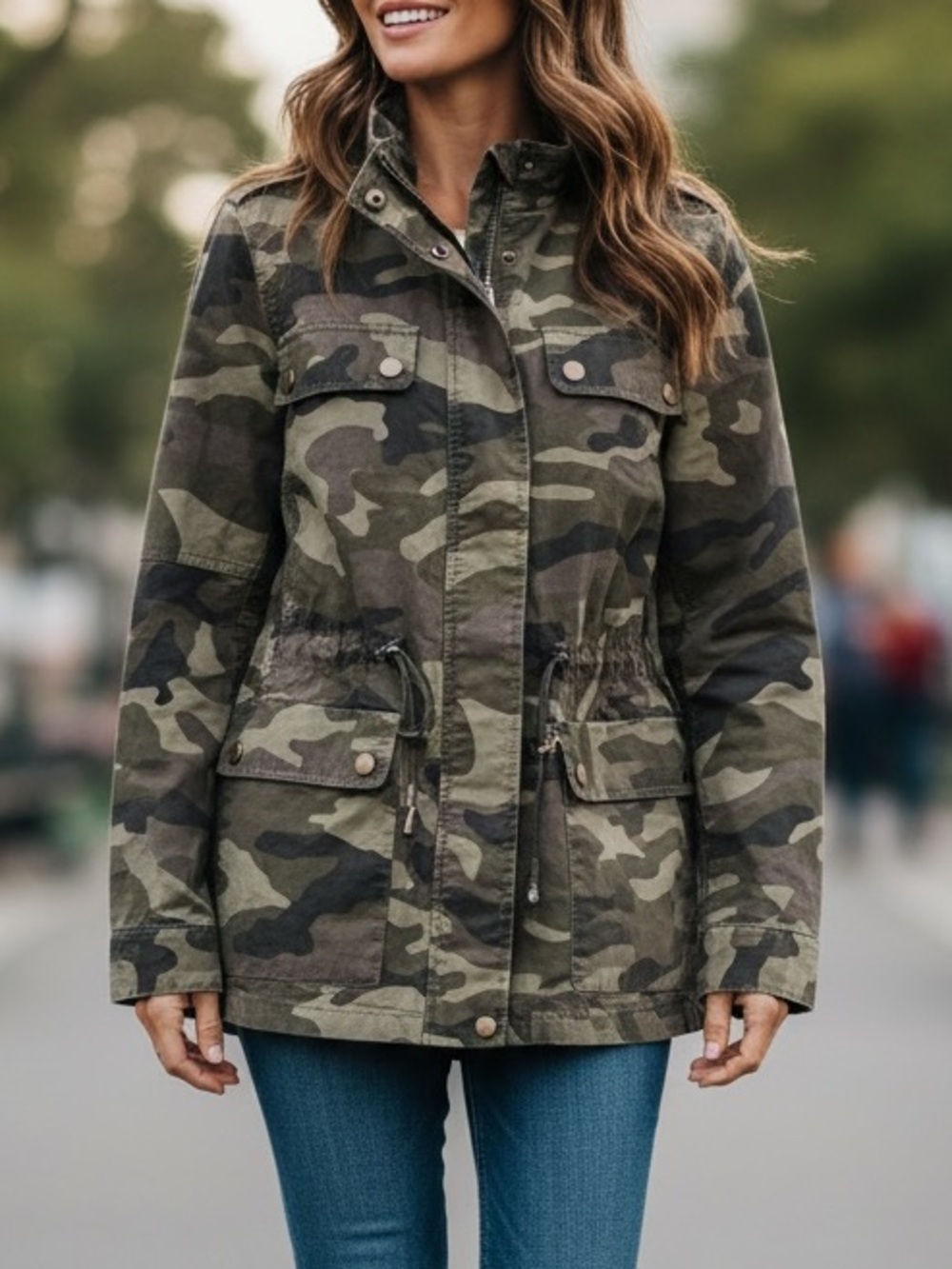 Camo Utility Jacket - Green & Olive